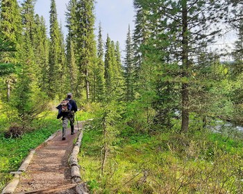 2-километровое озеро с кедровым лесом и высшая точка Ергак