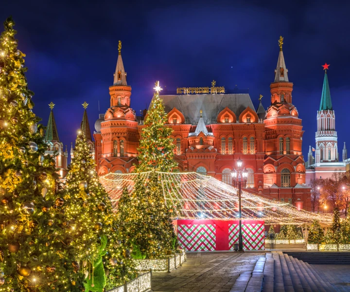 Огни новогодней Москвы