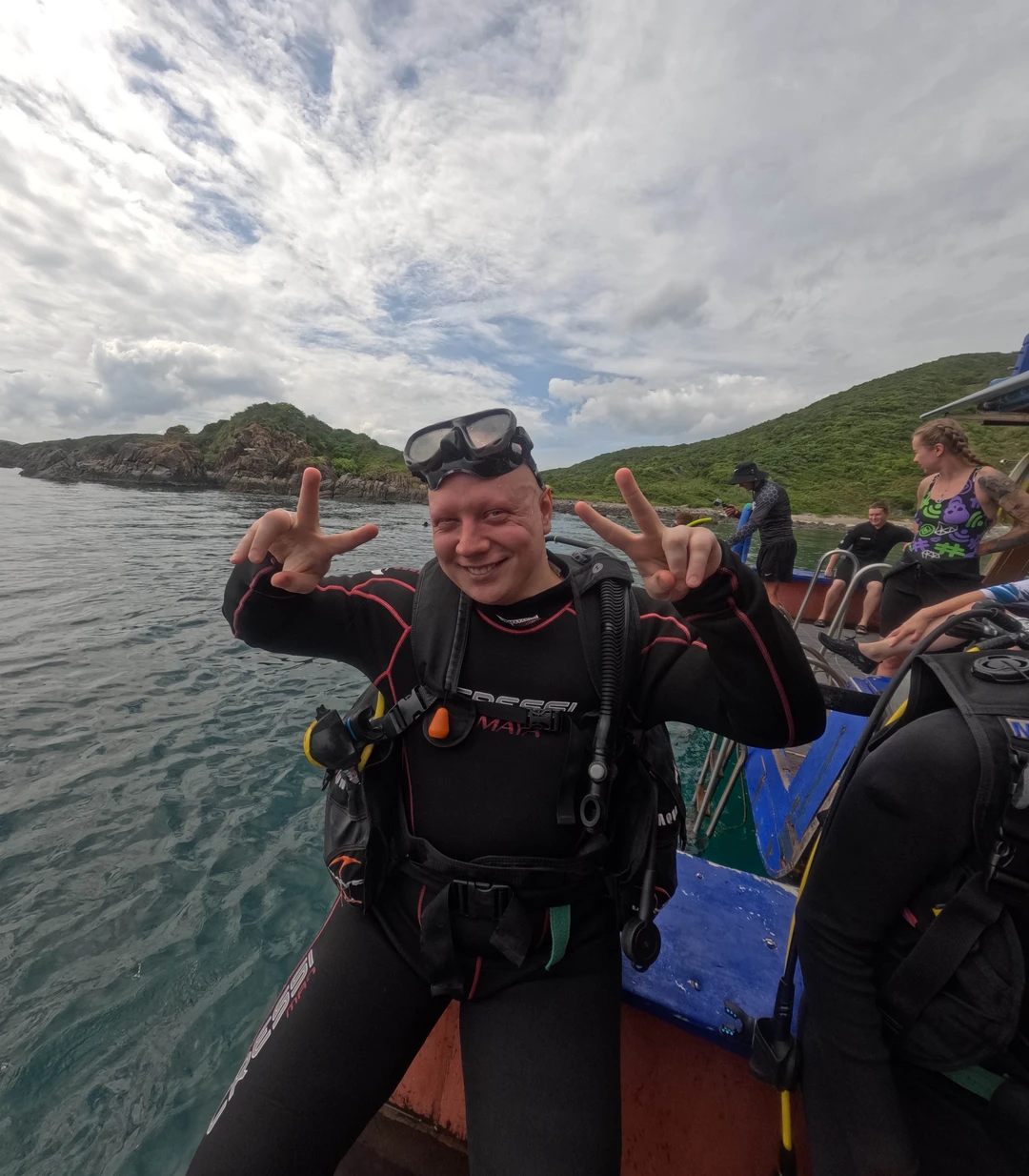 Были с супругой впервые на дайвинге