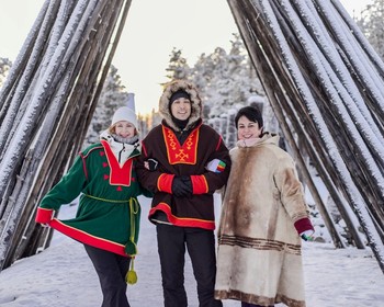 Олени, Мурманский краеведческий музей и Северное сияние