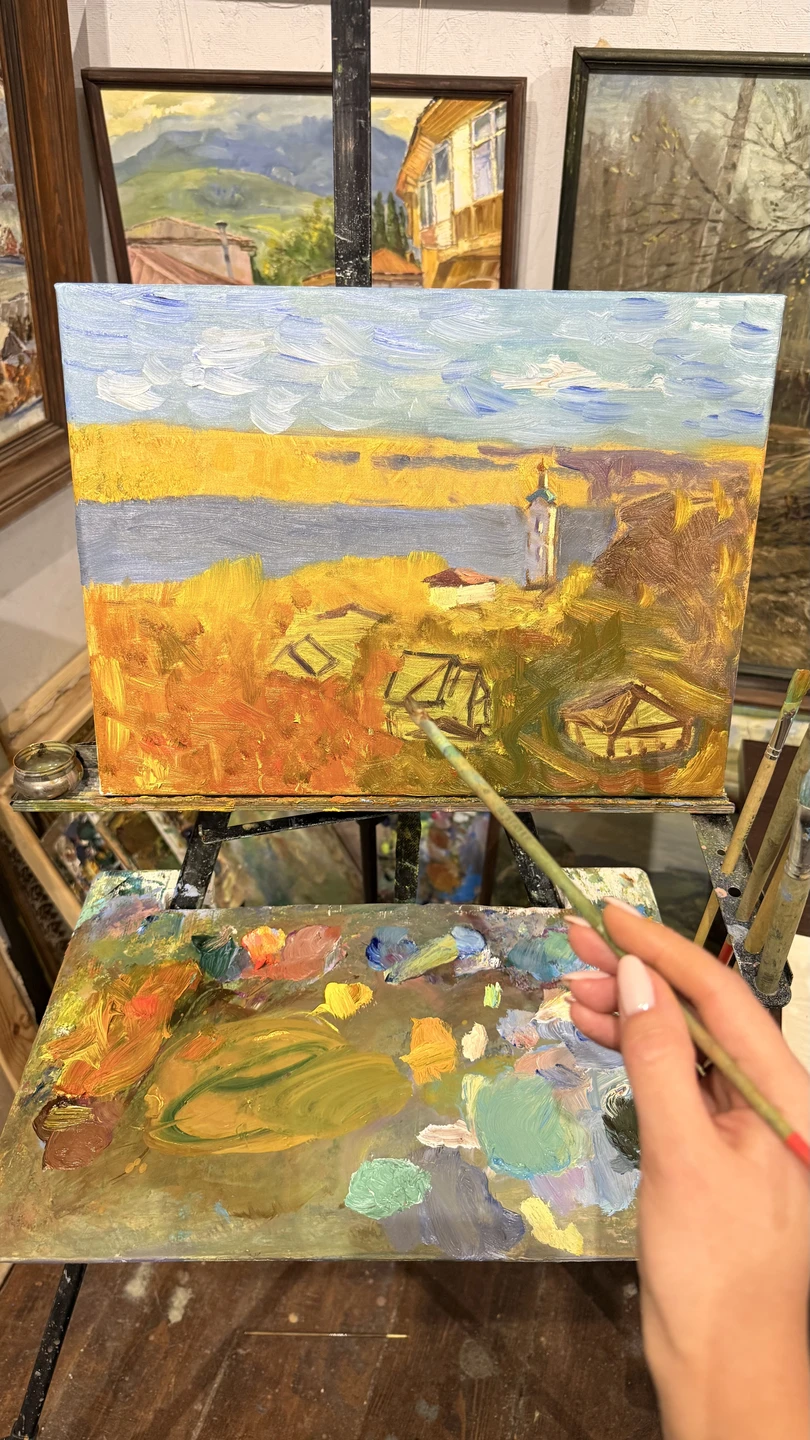 Азбука пейзажа: мастер-класс по живописи в Плёсе (Кристина)