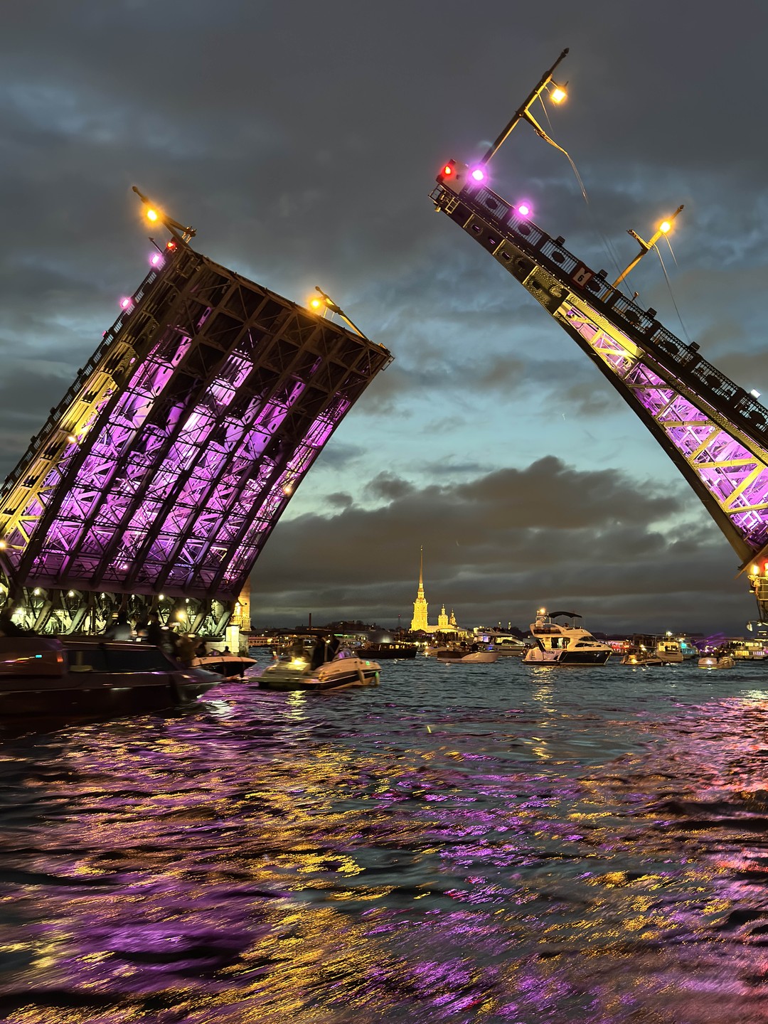 Ночная прогулка на катере к разводным мостам (Анастасия)