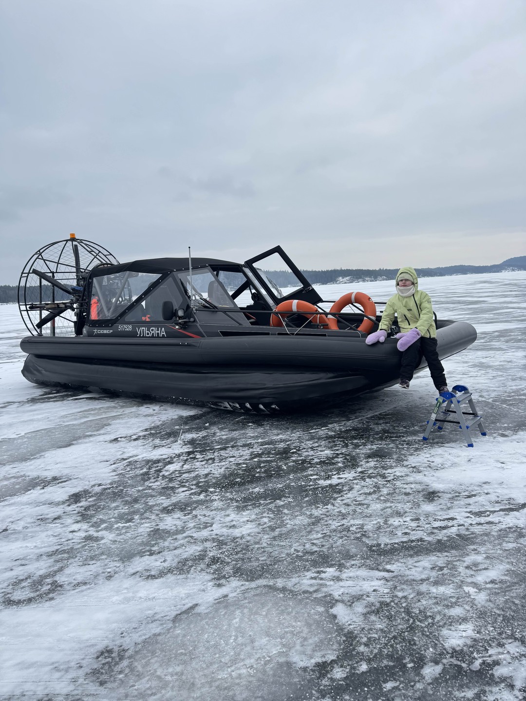 Зимняя Ладога на аэролодке (Анастасия)