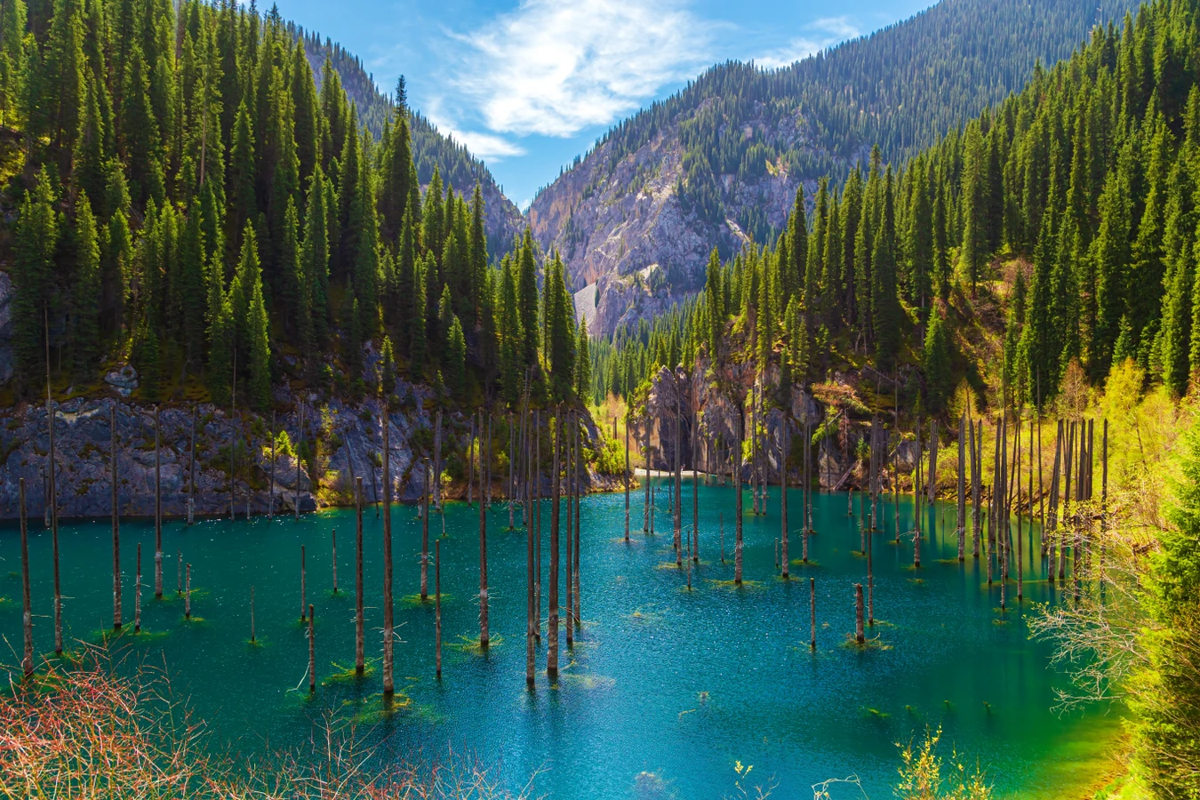 Своей компанией по природным чудесам Казахстана: горы Актау, озеро Каинды и Чарынский каньон