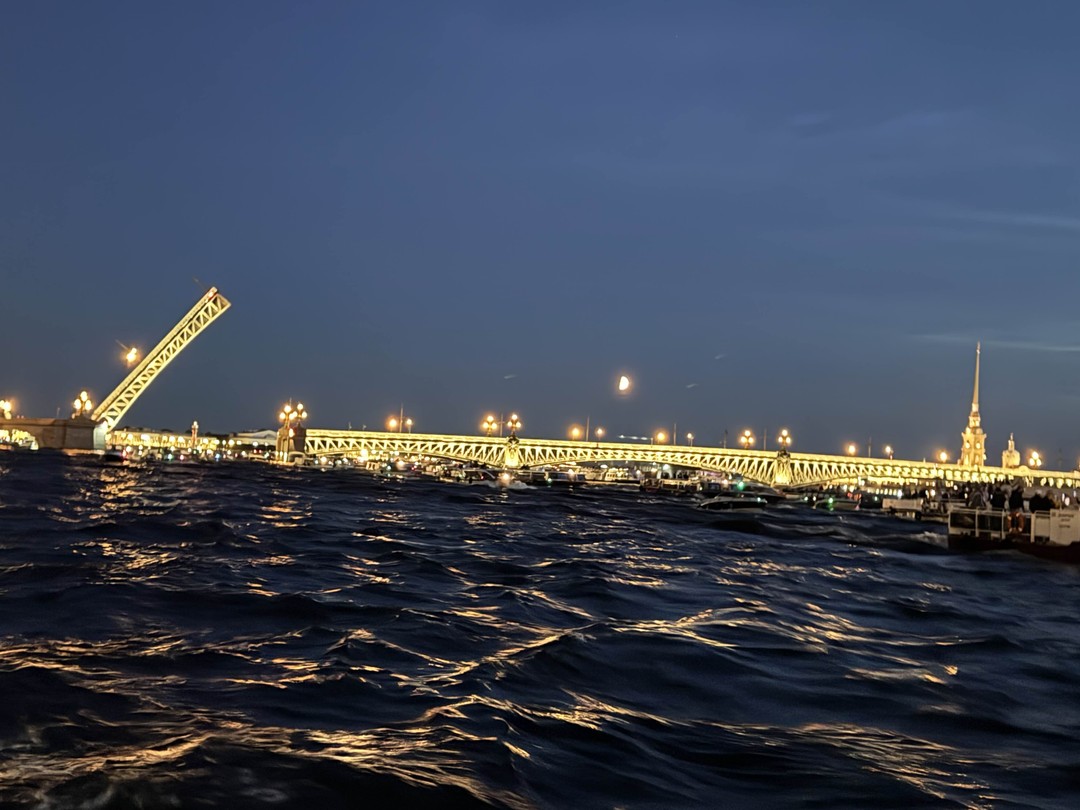 Ночная прогулка на катере к разводным мостам (Светлана)