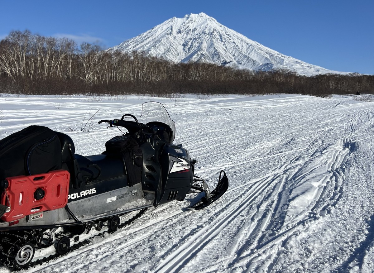 Главное изображение экскурсии - На Авачинский перевал — на снегоходах и в нартах