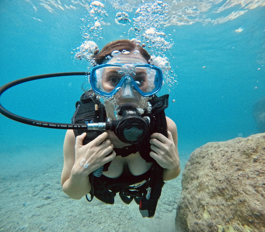 Были на дайвинге в Кемере в конце октября. Первое наше погружение. Волновались. Но все прошло на 5+!