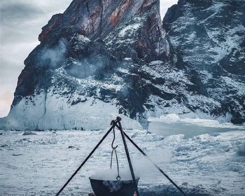 Северная часть Ольхона, катание на коньках, баня