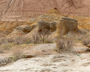 Белые и цветные горы Алтын-Эмеля, урочище Косбастау