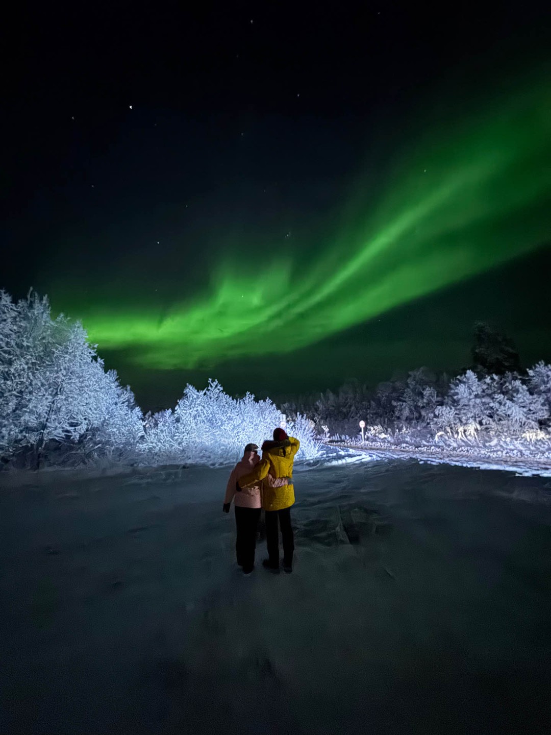 Когда мы приехали на место, было небольшое свечение, мы даже не поняли толком, что это сияние