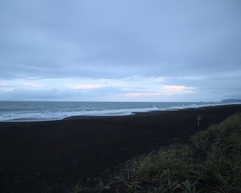 Халактырский пляж, Тихий океан, мыс Маячный и скалы Три брата