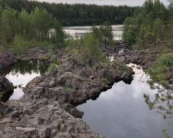 Водопад Кивач и вулкан Гирвас или Кижи