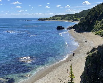 Янтарный пляж, посёлок Взморье, бухте Тихая
