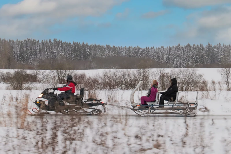 Фото к экскурсии На санях за снегоходом — в Сортавале