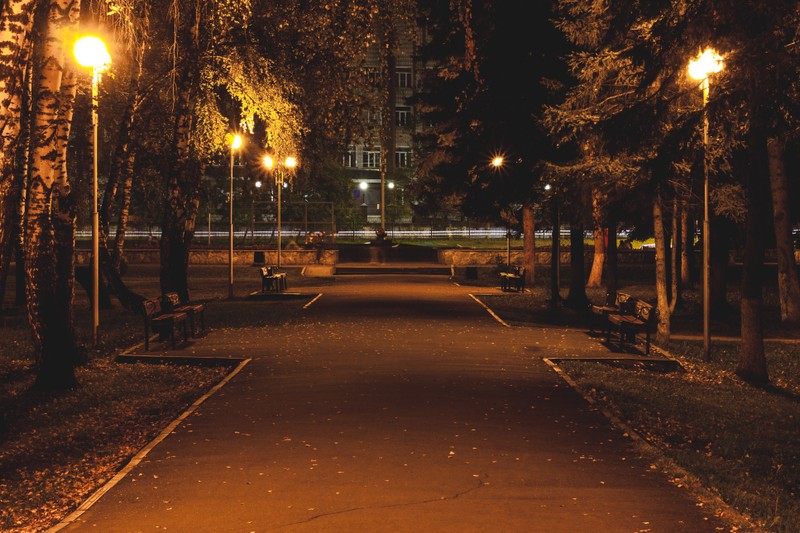 Огни вечернего Горно-Алтайска