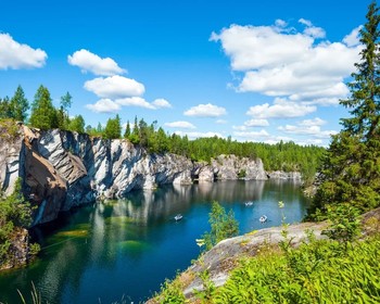 Сортавала, водопады Ахвенкоски и парк «Рускеала»
