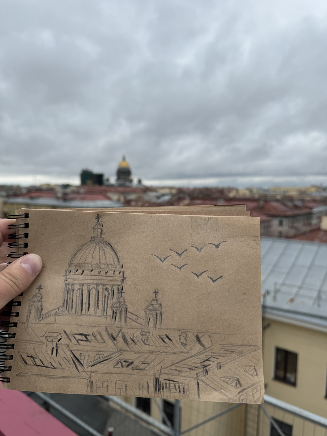 Рисуем с художником на уютной террасе с видом на Исаакиевский собор (Николай)