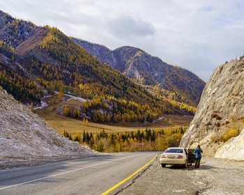 По Чуйскому тракту, через Канскую степь в Усть-Канскую пещеру