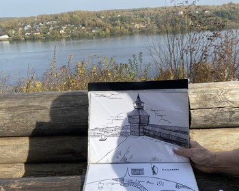 Музей Левитана, и Музей пейзажа, урок графики и создание скетча с мастером