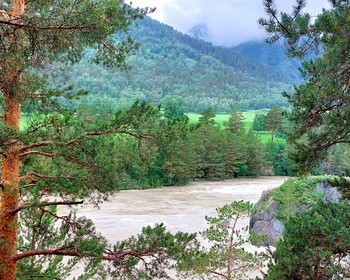 Камышлинский водопад, мощная Катунь и Зубы дракона