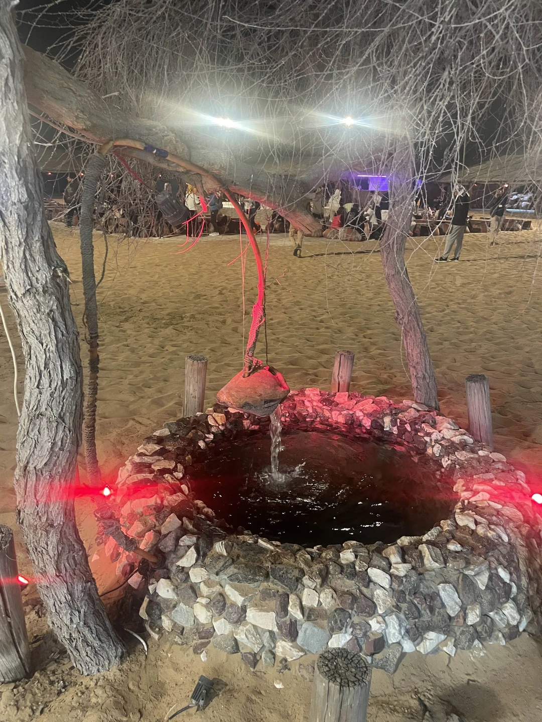 Водитель приехал вовремя, покатались по красивой пустыне на закате, затем, поехали в деревню, посмотрели шоу, бесплатно