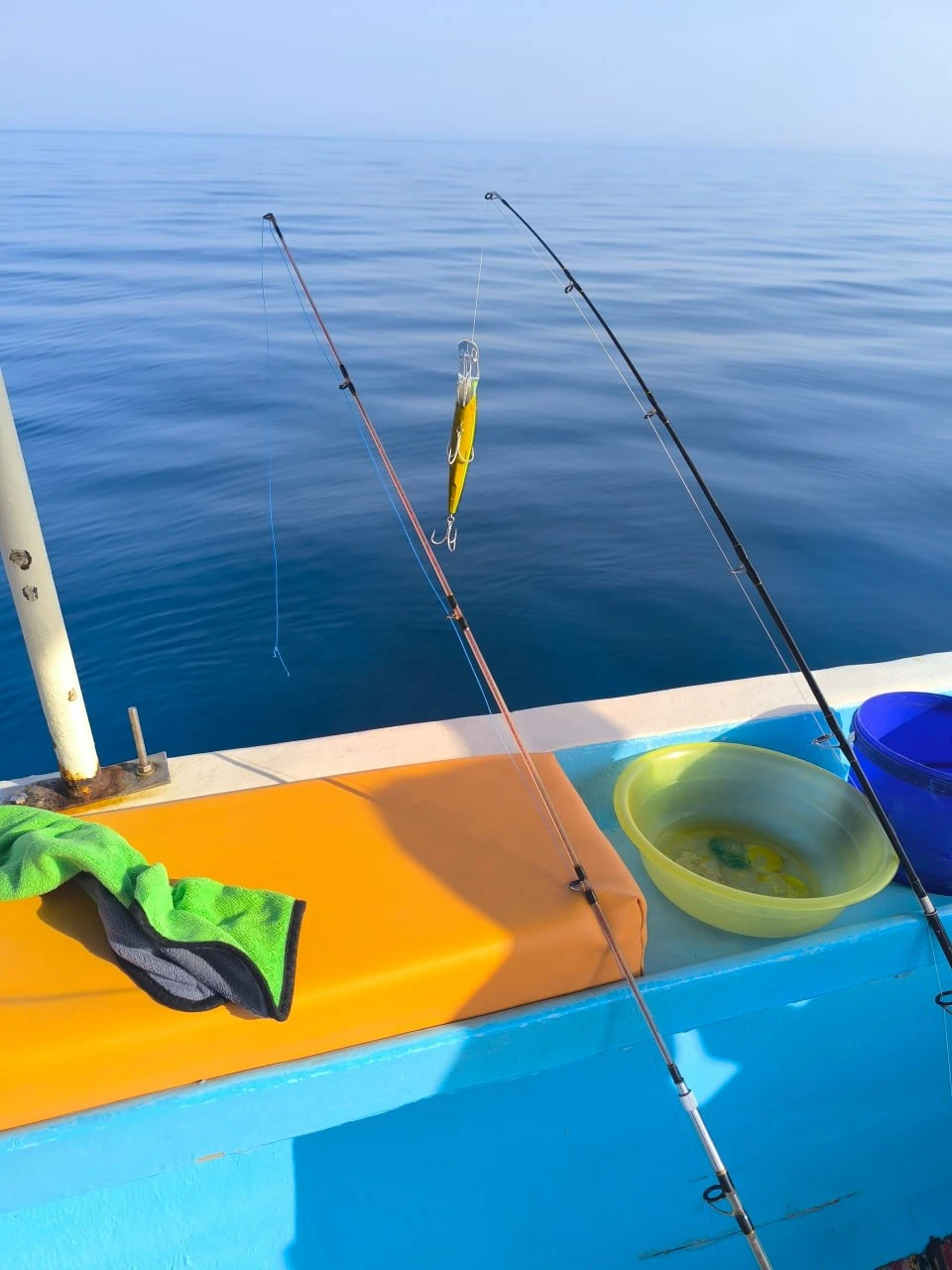 Валид сопровождал меня в процессе всей рыбалки: забрал из отеля на машине, погрузил на лодку, помогал