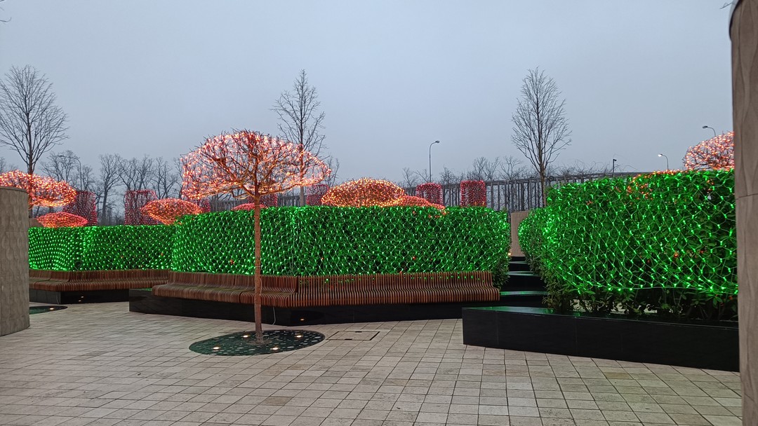 В конце декабря были на экскурсии в Парке Галицкого с экскурсоводом Юлией. Немножко не повезло с