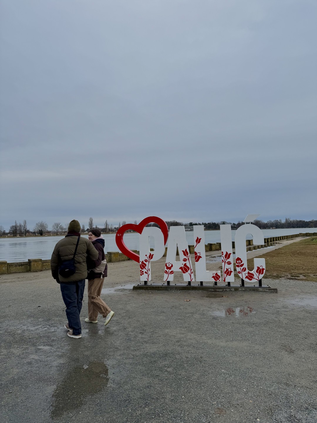Прекрасно съездили в Суботицу, хоть погода была и морозной, не для прогулок. Заехали на озеро и