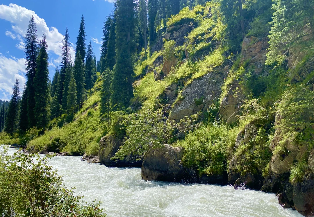 Вчера мы с семьей ездили на невероятную экскурсию в чудесное ущелье Алтын-Арашан, потрясающее своей мощью, красотой,